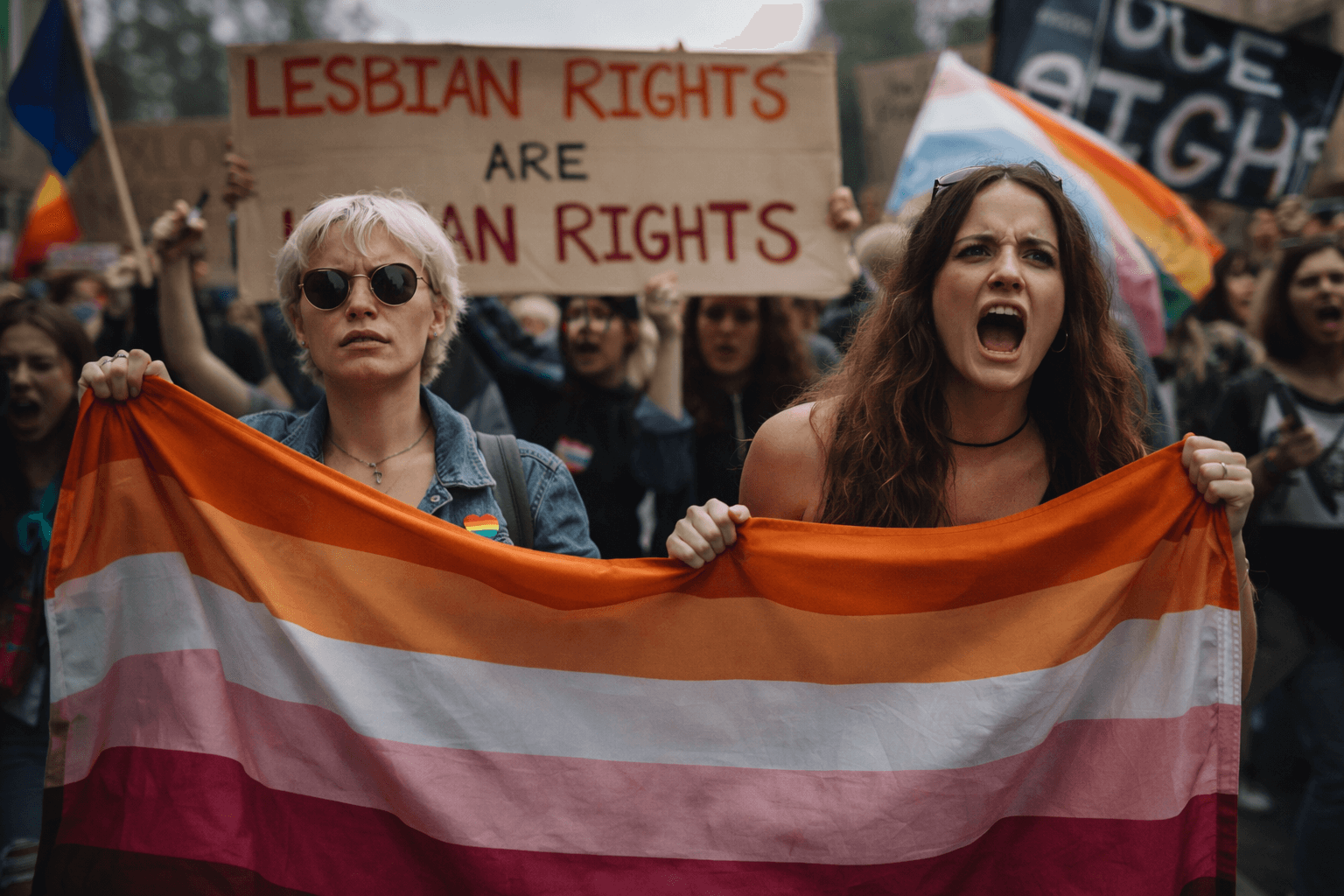 Drapeau lesbienne