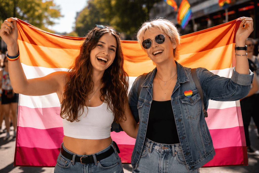 Drapeau lesbienne