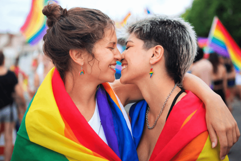 Boucles d'oreilles arc-en-ciel
