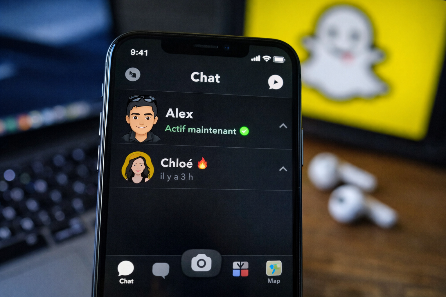 Que veut dire le point vert sur Snapchat